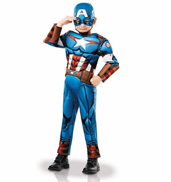 Disfraz capitan america musculado t.m rubies
