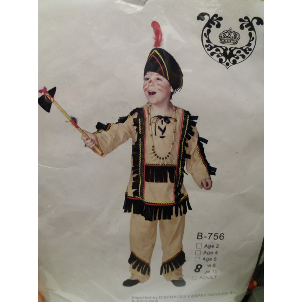 Disfraz niño indio talla 8 madive b-756