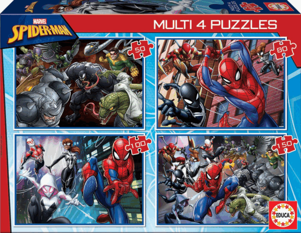 Multi 4 puzzle spiderman 50+80+100+150 educa 18102