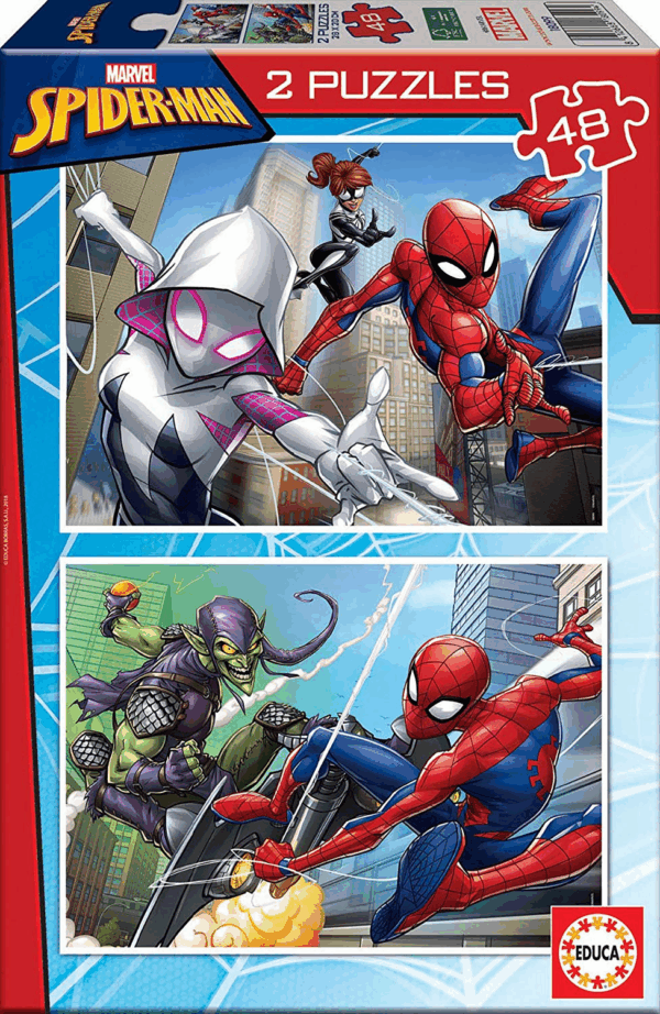 Puzzle 2x48 spiderman educa 18099