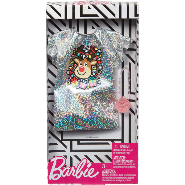 Barbie vestido brillos navidad GGG51 Mattel