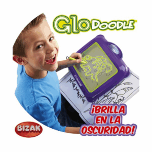 Glo doodle pizarra 3 colores dibuja con luz bizak