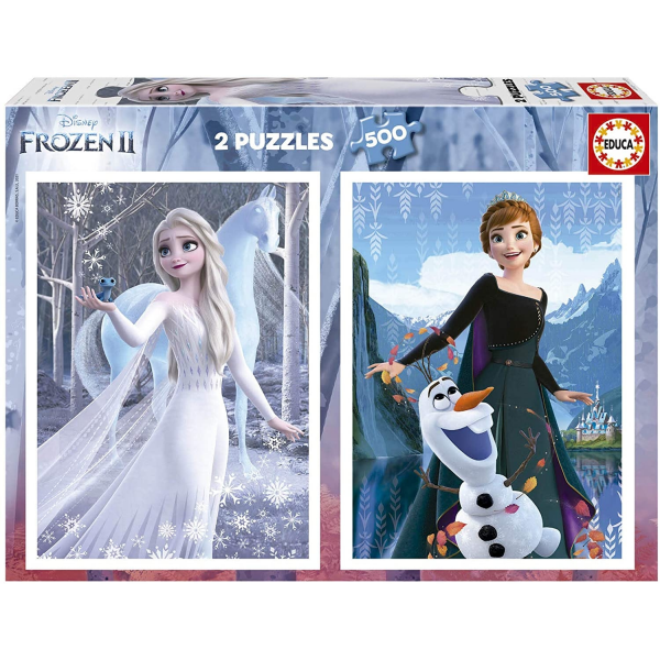 Puzzle 2x500 frozen 19016