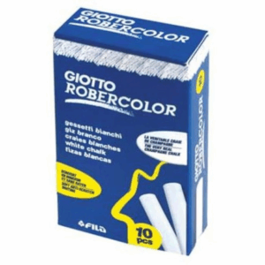 Tizas 10 blancas giotto robercolor