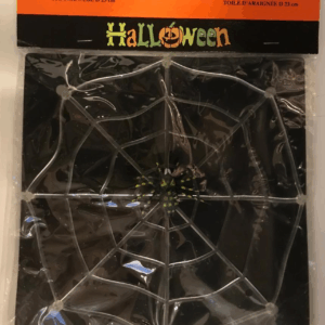Tela de araña adhesiva 23x23cm halloween import