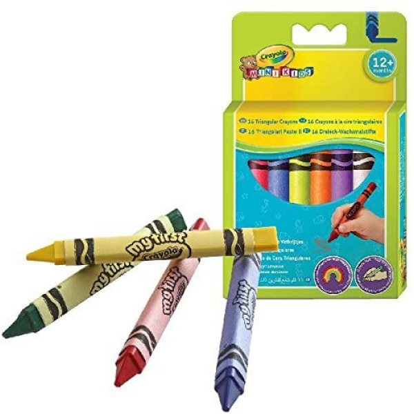 Ceras triangulares lavables crayola