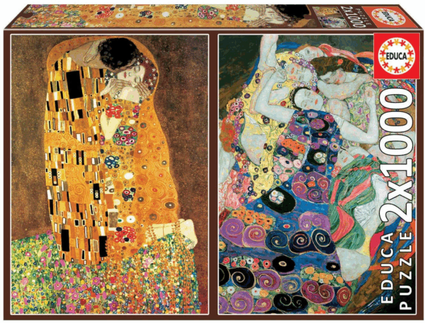 Puzzle 2x1000 gustav klimt educa 18488