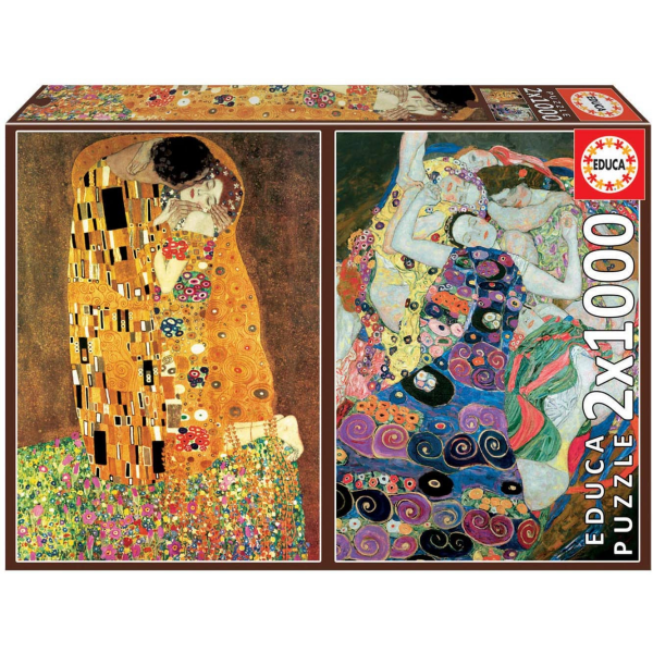 Puzzle 2x1000 gustav klimt educa 18488