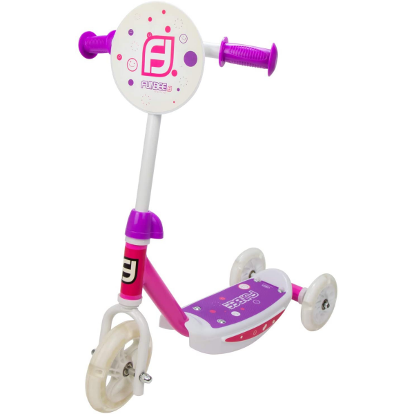 Patinete 3 ruedas led funbee rosa