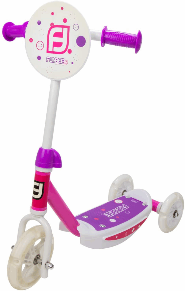 Patinete 3 ruedas led funbee rosa