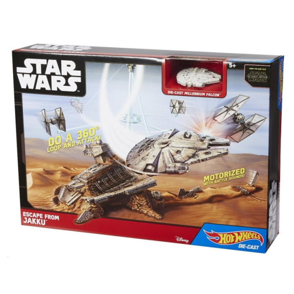 Star wars pista hot wheels escapando de jakku mattel