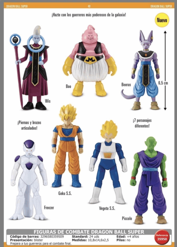 Dragon ball figuras de combate surtidas 6'5 cm
