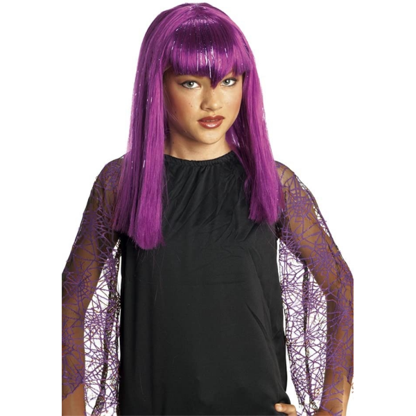 Peluca vampiresa lila rubies