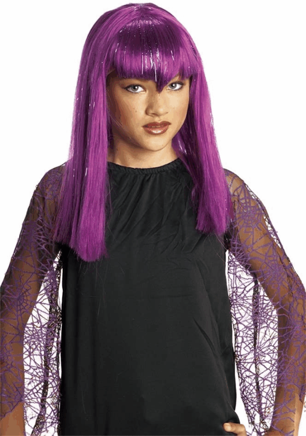 Peluca vampiresa lila rubies