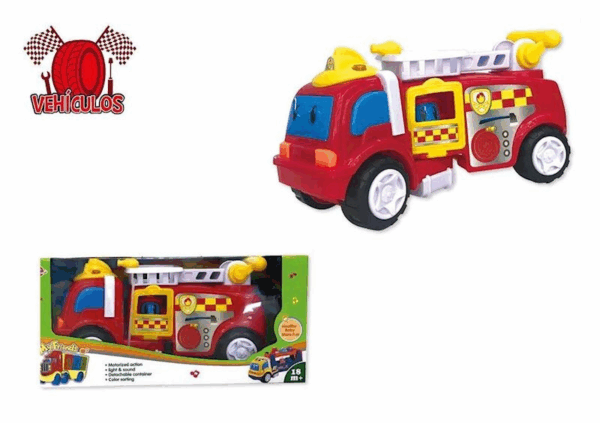 Camion de bomberos con luces y sonidos