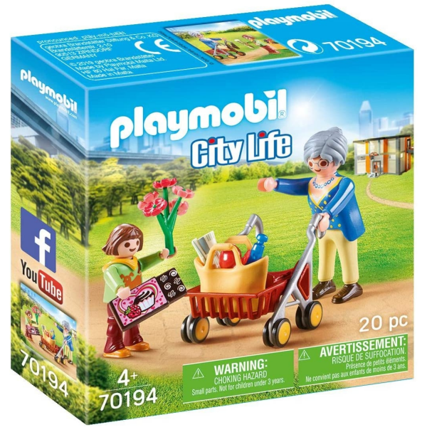 Abuela con niña playmobil 70194