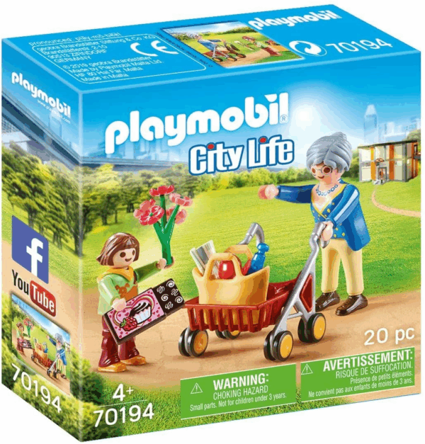 Abuela con niña playmobil 70194