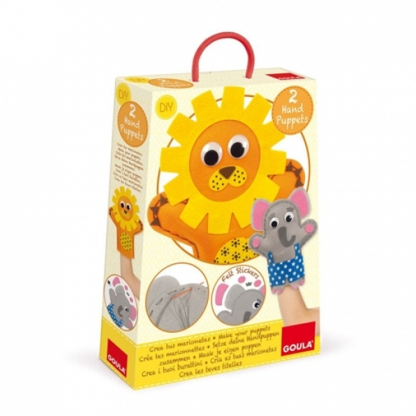 Crea marionetas leon elefante goula