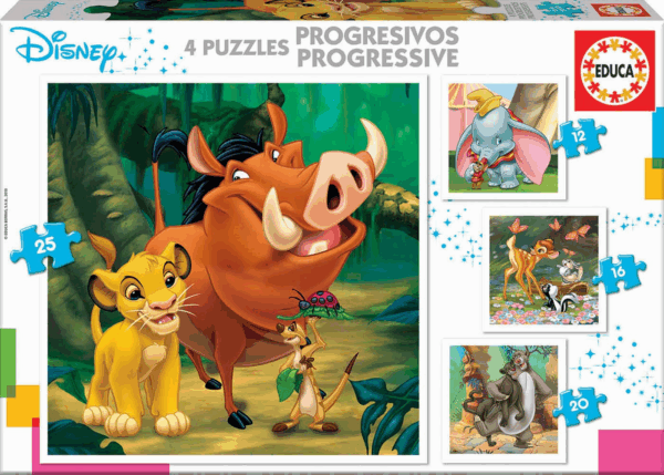 Puzzle progresivo animales disney Educa 18104