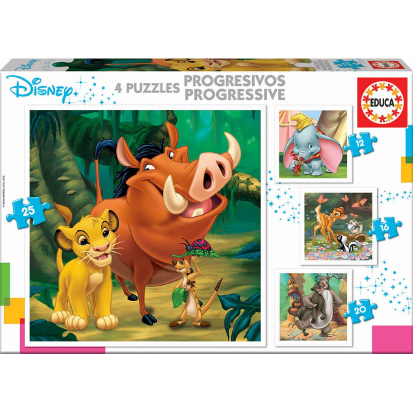Puzzle progresivo animales disney Educa 18104