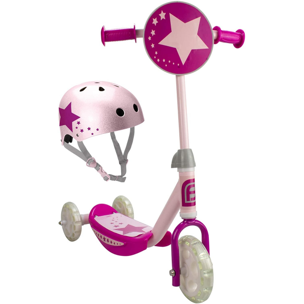 Patinete 3 ruedas funbee con led y casco darpeje ofun444