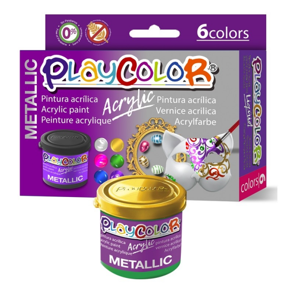 Pintura acrilica playcolor color metallic 20311