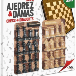 Tablero 40x40 ajedrez damas con accesorio cayro