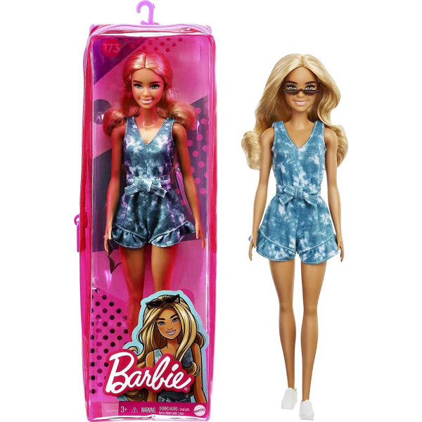 Barbie fashionista 173 mono estampado mattel grb65