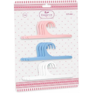 Set 12 Perchas para ropa de muñecos Arias