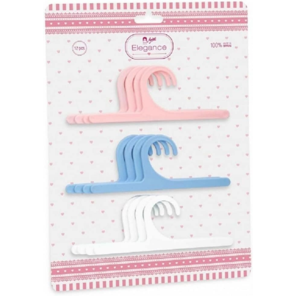 Set 12 Perchas para ropa de muñecos Arias