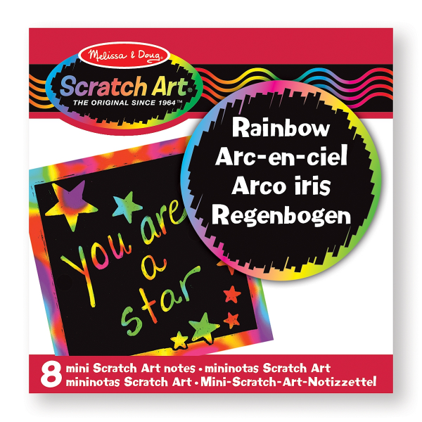 Scratch art arco iris pack 8 hojas melissa doug
