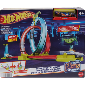 Hot Wheels Neon Pista de Acrobacias Laser Mattel HPC05