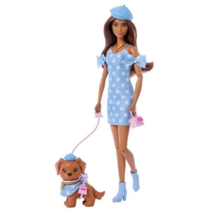 Barbie Twinning Looks Morena con perro Mattel JFP38