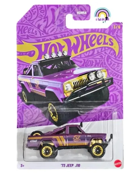16431-1.png Hot Wheels 73 Jeep J10 57 Aniversario Purple & Gold 3/6 Mattel JDM22