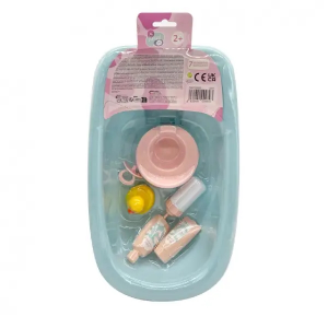 Bañera Azul para Muñecos con 7 Complementos Tachan