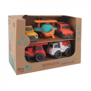 Pack 5 vehículos ECO BIO. Fabricados con paja de trigo Tachan