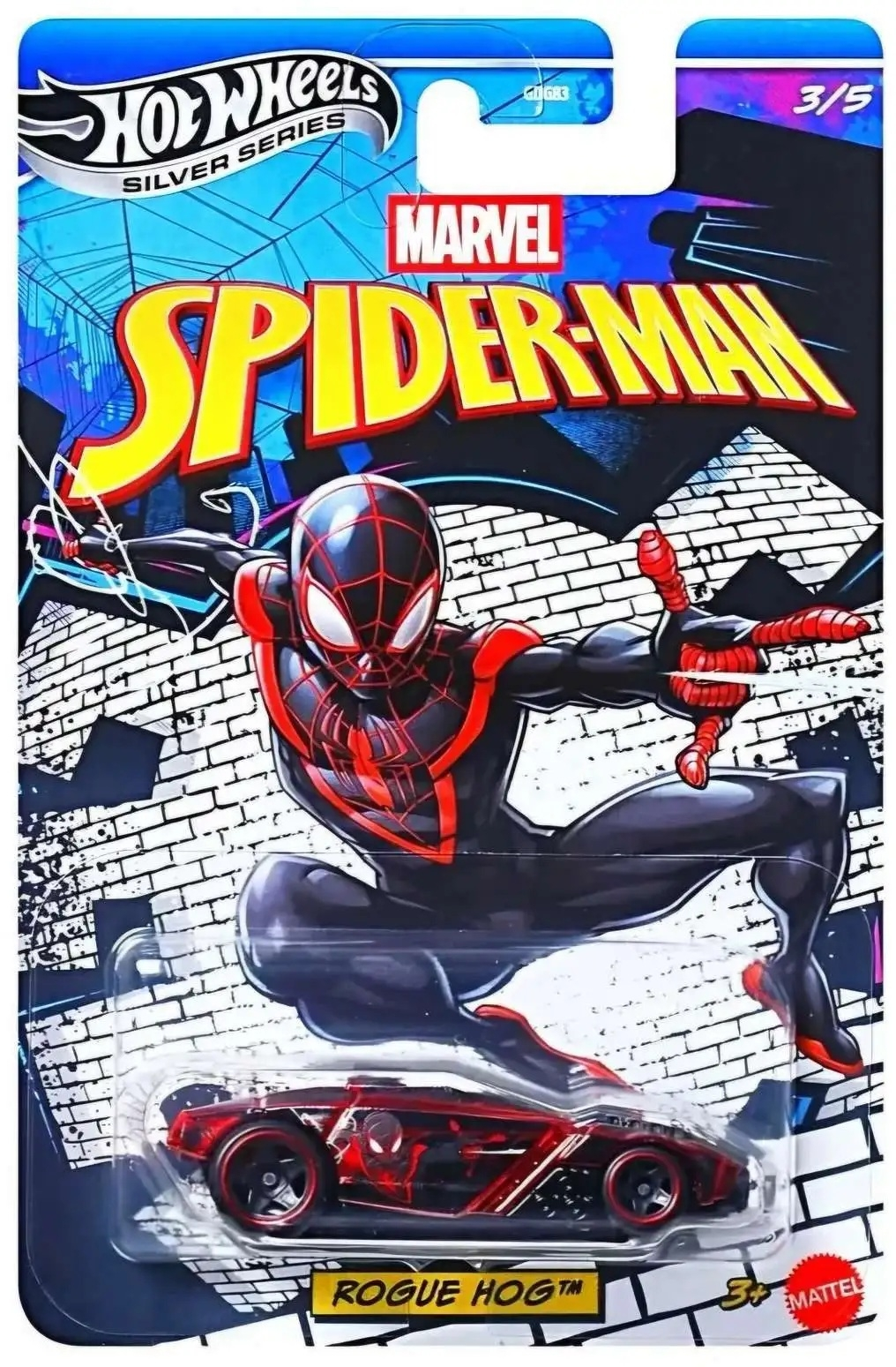 17064-1-1.png Hot Wheels Marvel Spider-Man Silver Series Rogue Hog Mattel JKX27 Miles Morales 3/5