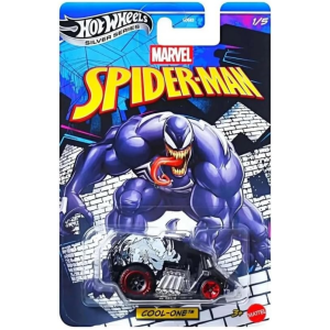 Hot Wheels Silver Series Spider Man Cool-One Negro 1/5 Vehículo coleccionable Mattel JKX25 escala 1:64