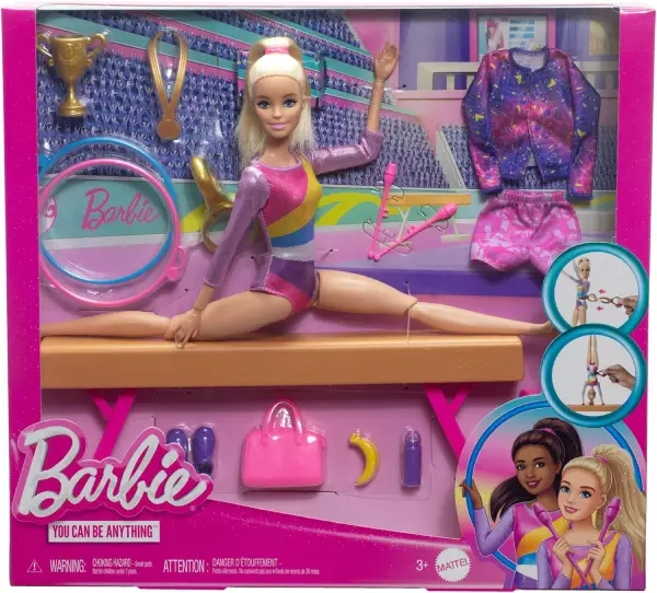 Barbie Tu Puedes Ser Gimnasta Rubia Mattel HRG52