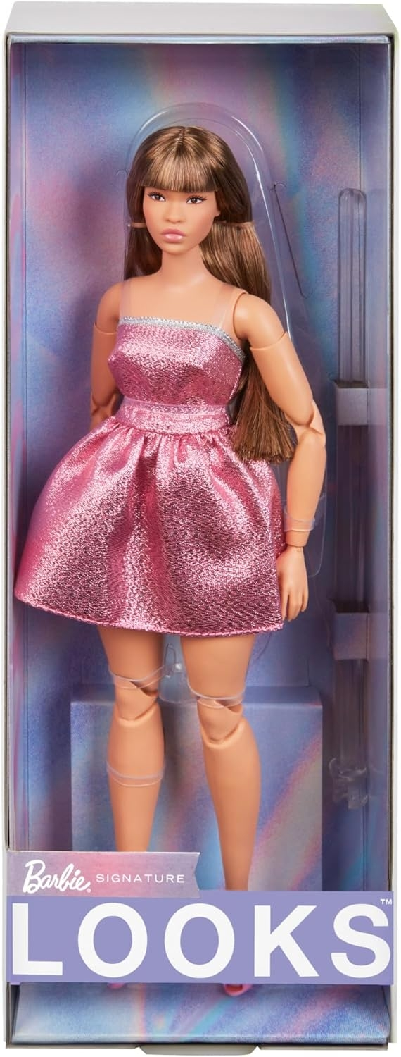 Barbie Looks 24 Morena Vestido Rosa HRM16
