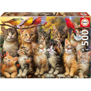 Puzzle 500 pz Gatitos y Pajaros Educa 20241