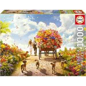 Puzzle 1000 Carro de Flores Educa