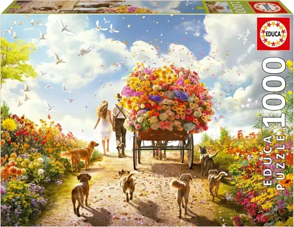 16969-1.png Puzzle 1000 Carro de Flores Educa