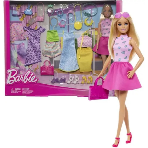 Barbie con Accesorios y Vestidos Mattel HKB07