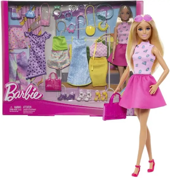 Barbie con Accesorios y Vestidos Mattel HKB07