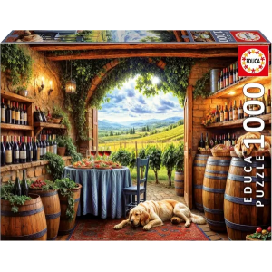 Puzzle 1000 Canes et Vinum Educa