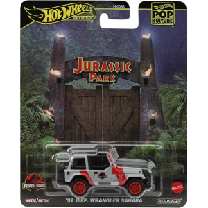 Hot Wheels Pop Culture Jurassic Park 92 Jeep Wrangler Sahara Mattel JBL59