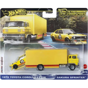 Hot Wheesl Team Transport 1972 Toyota Corolla Levin Sakura Sprinter Mattel JBM34