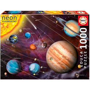 Puzzle 1000 neon sistema solar educa 14461