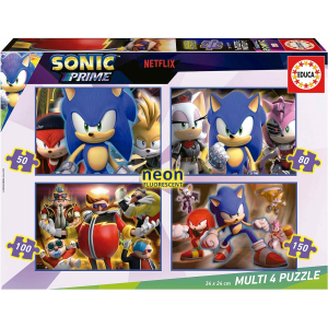 Multi Puzzle Neon Sonic 50-80-100-150 Educa 19631
